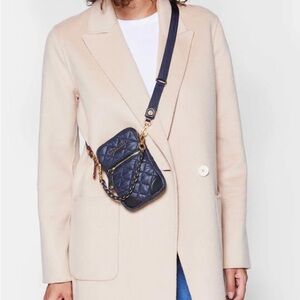 MZ Wallace Micro Crosby-Dawn (Navy) with gold hardware.